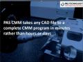 View From CAD Model to CMM Program in 3 Minutes